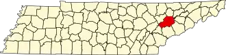 State map highlighting Knox County