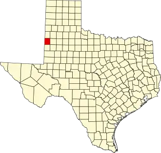 State map highlighting Cochran County