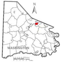 Location of Thompsonville in Washington County