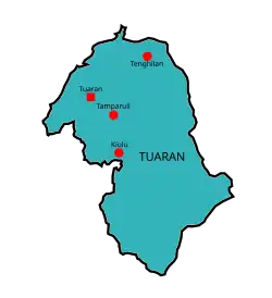 Location of Tenghilan Town in Tuaran District