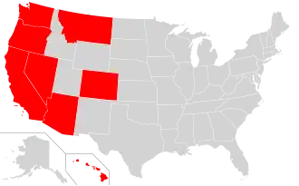 The states in which the Diocese of the West has jurisdiction.