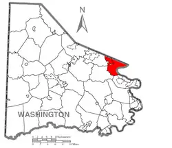 Location of Union Township in Washington County