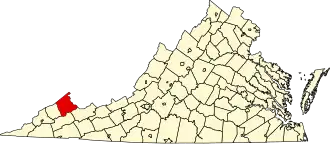 State map highlighting Buchanan County