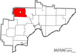 Location of Waterford Township in Washington County