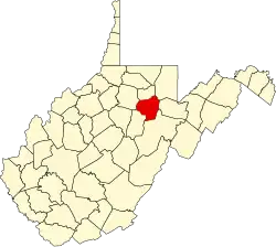 State map highlighting Barbour County