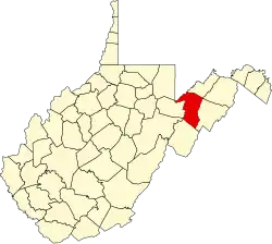 State map highlighting Grant County