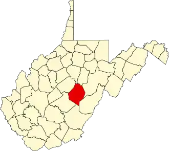 State map highlighting Webster County