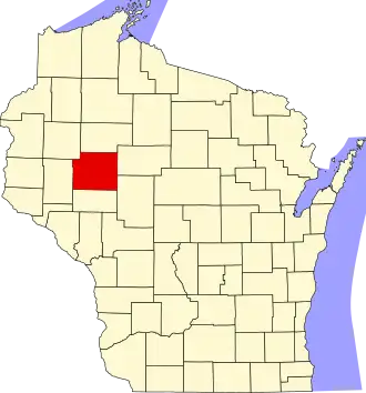 State map highlighting Chippewa County