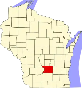 State map highlighting Columbia County