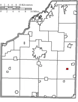 Location of Wayne in Wood County
