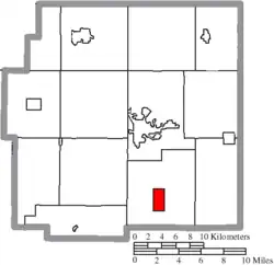 Location of Harpster in Wyandot County