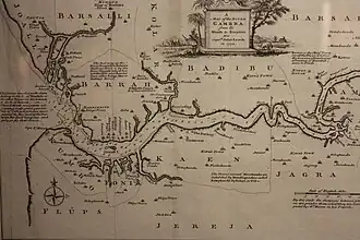 Map of the River Gambra (now the Gambia) 1732