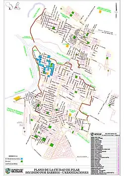 Mapa - Barrios de Pilar (2025)