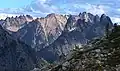 Snagtooth Ridge (left) from Maple Pass trail