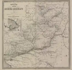 Volga-Don railway station on the map of the Don Cossacks (1871).