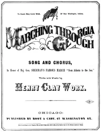 "Marching Through Georgia" sheet music cover