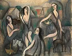 1910-11, Les jeunes filles (Jeune Femmes, Young Girls), oil on canvas, 115 x 146&nbsp;cm. Exhibited Salon des Indépendants, 1911, Moderna Museet, Stockholm