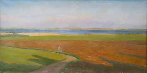 Landscape with woman walking (1997)