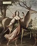 Portrait of Marie de Rohan, Duchess of Chevreuse (1600-1679) as Diana the Huntress