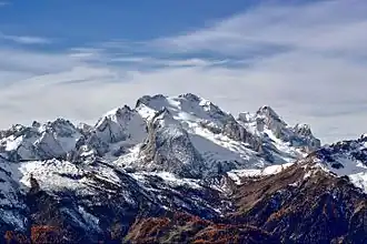 Marmolada in autumn