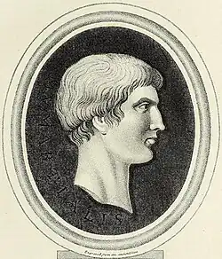 Likeness of Martial, supposedly engraved from an ancient gem