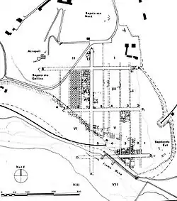 Map of the Etruscan site