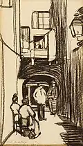 Maxime Dethomas: original in-text Illustration p. 46, Henri de Régnier's Esquisses Vénitiennes (1906).
