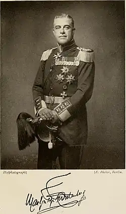 Photograph and signature, 1913.