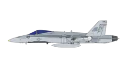 NF-104, an F/A-18A Hornet assigned to VFA-195 in 1991. This aircraft had the unusual marking of a Super Frelon Helicopter which had been destroyed by LCDR. Jeff S. Ashby with a Walleye I (who was also the first F/A-18 pilot to use the Walleye II in combat).