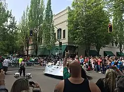 A scene from the costume parade at the 2018 festival