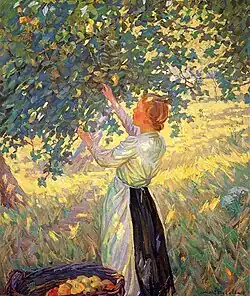 The Apple Gatherer, c. 1911, oil on canvas, 106.8 x 92.2&nbsp;cm