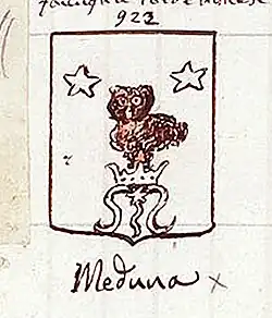 Meduna Coat of Arms, Armoriale Joppi 207 (n. 922)