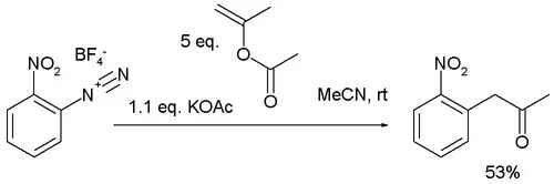 Metal free meerwein arylation