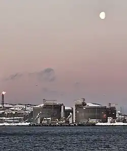 View of the storage tanks