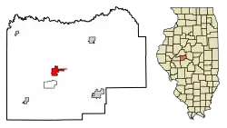 Location in Menard County, Illinois