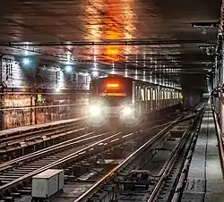 An underground train in the São Paulo Metro
