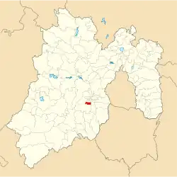 Location of the municipality in Mexico State