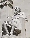 Stone sculpture of Miguel de Cervantes