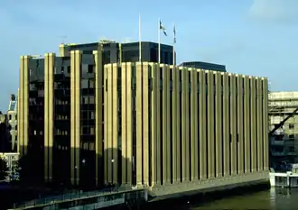 Minerva House overlooking the Thames. Headquarters from 1983