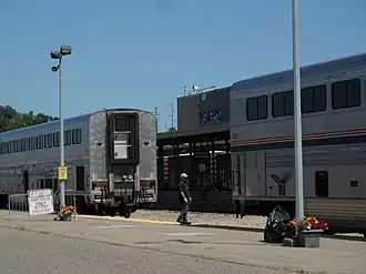 Switching cars en route for the Empire Builder