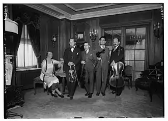 Mayer with the Lennox String Quartet