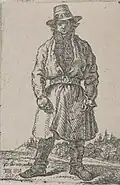 A boy in a regional costume from Dubiecko, 1838