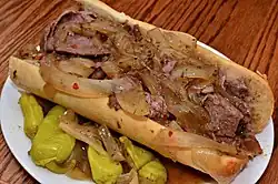 Italian beef sandwich