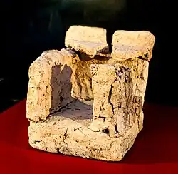 Pottery model of a house, 6600-6300 BC, Çayönü, Diyarbakır Archaeology Museum