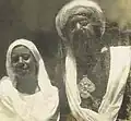 Mohammed Hassan with his wife while acting in the film "The Message".