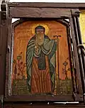 An antique icon of Anba Makar the Great.