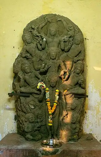 Monolithic bas relief depicting seven manifestations of Siva locally known as Baradeva Parel Relief