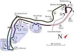 Layout of the Circuit de Monte Carlo, Monaco