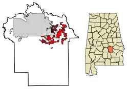 Location of Pike Road, Alabama