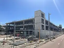 Concrete three level car park under construction